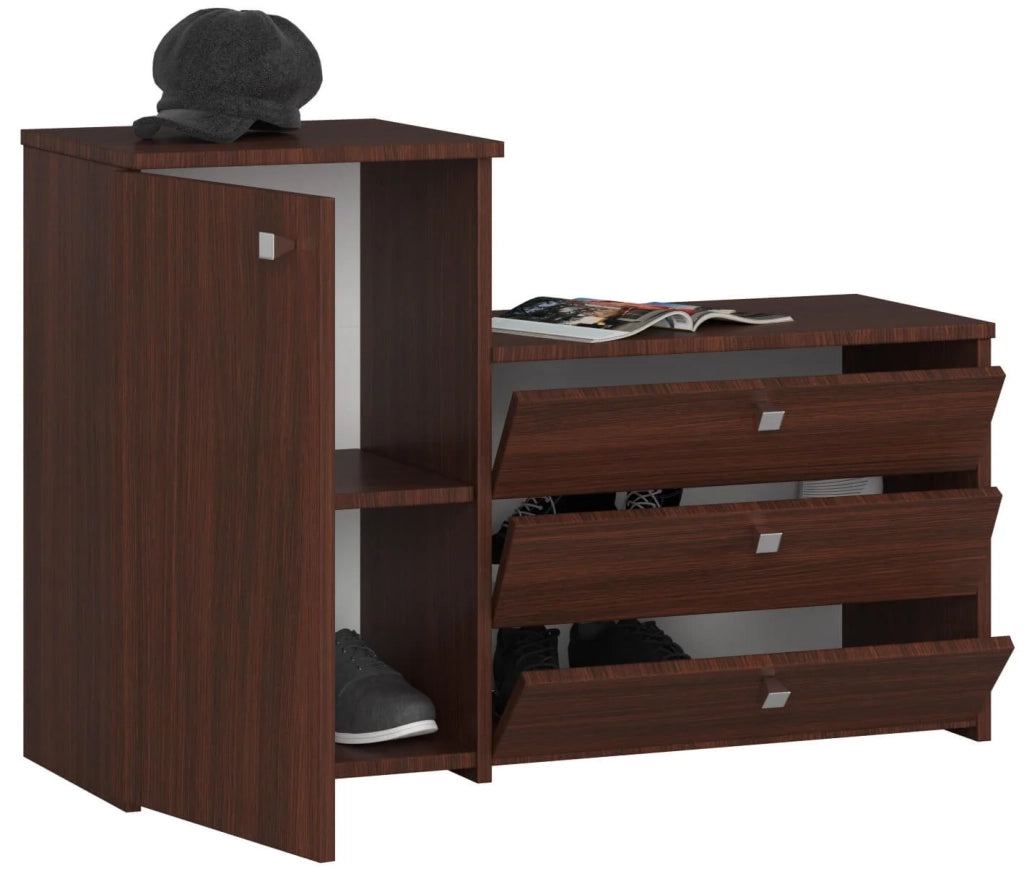 Scarpiera AKORD S16 Wengé 98,4 cm 4 ante 98,4x33x68 cm