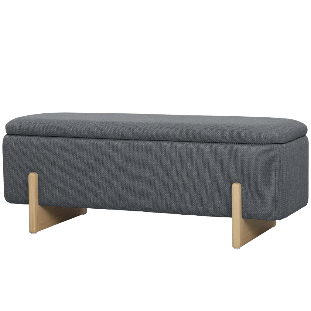 Sgabello con contenitore ¨C Minimal ¨C 111x44x44,5 cm, tessuto, grigio scuro