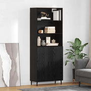 Credenza-Buffet-Armadio da cucina Rovere Nero 69,5 x 34 x 180 cm 571735