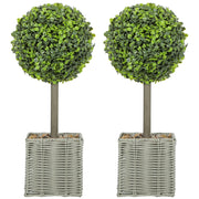 Set 2 piante artificiali ¨C zephmum ¨C verde plastica cemento