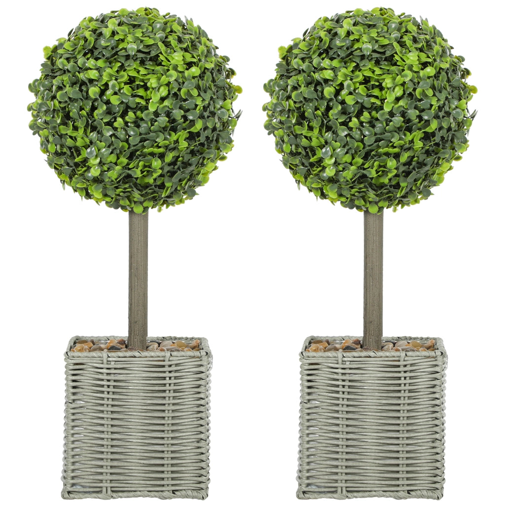 Set 2 piante artificiali ¨C zephmum ¨C verde plastica cemento