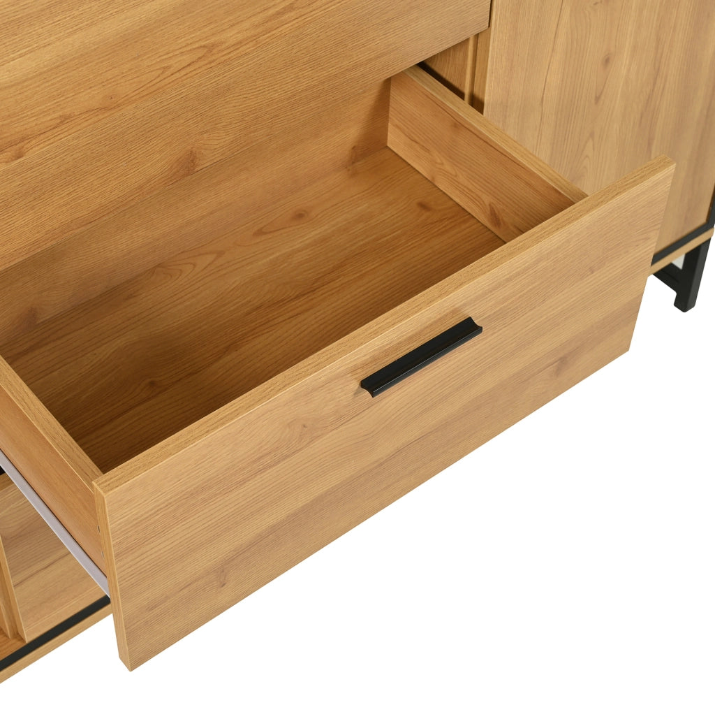 Credenza moderna con LED e ampio spazio contenitivo
