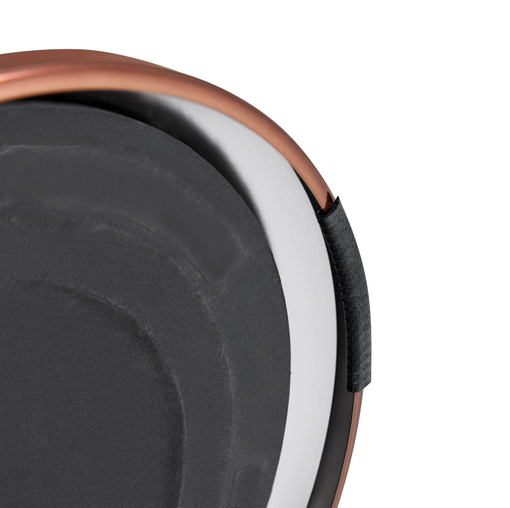 Tavolino rotondo in vetro Ø 50 cm con base in metallo marrone HOMVRA