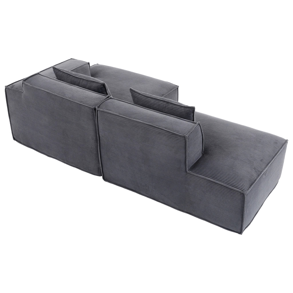 Divano 2 Posti con Cuscini ¨C MINIMAL ¨C Tessuto, 235 cm