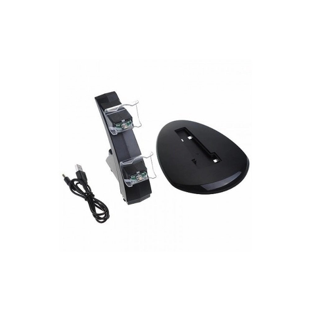 Trade Shop - Doppio Caricatore Joypad Playstation 4 Controller Ps4 Dualshock 2 Micro Usb -