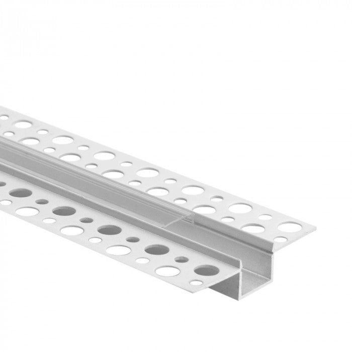 Profilo LED GP02 incasso bianco diffusore trasparente 2m