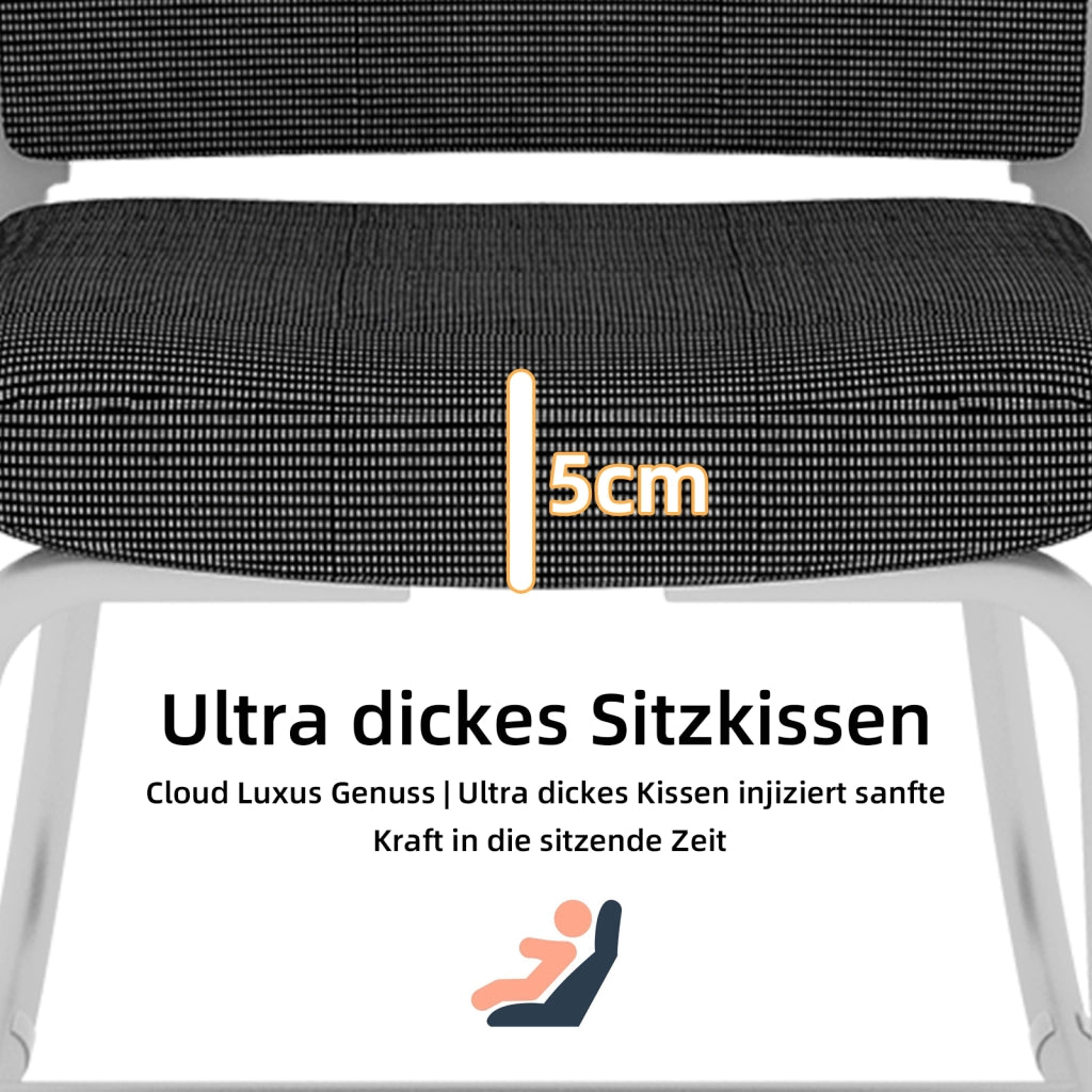 SEDIA Ufficio con schienale in rete 52.0x22.0x56.0 cm Nero Bianco