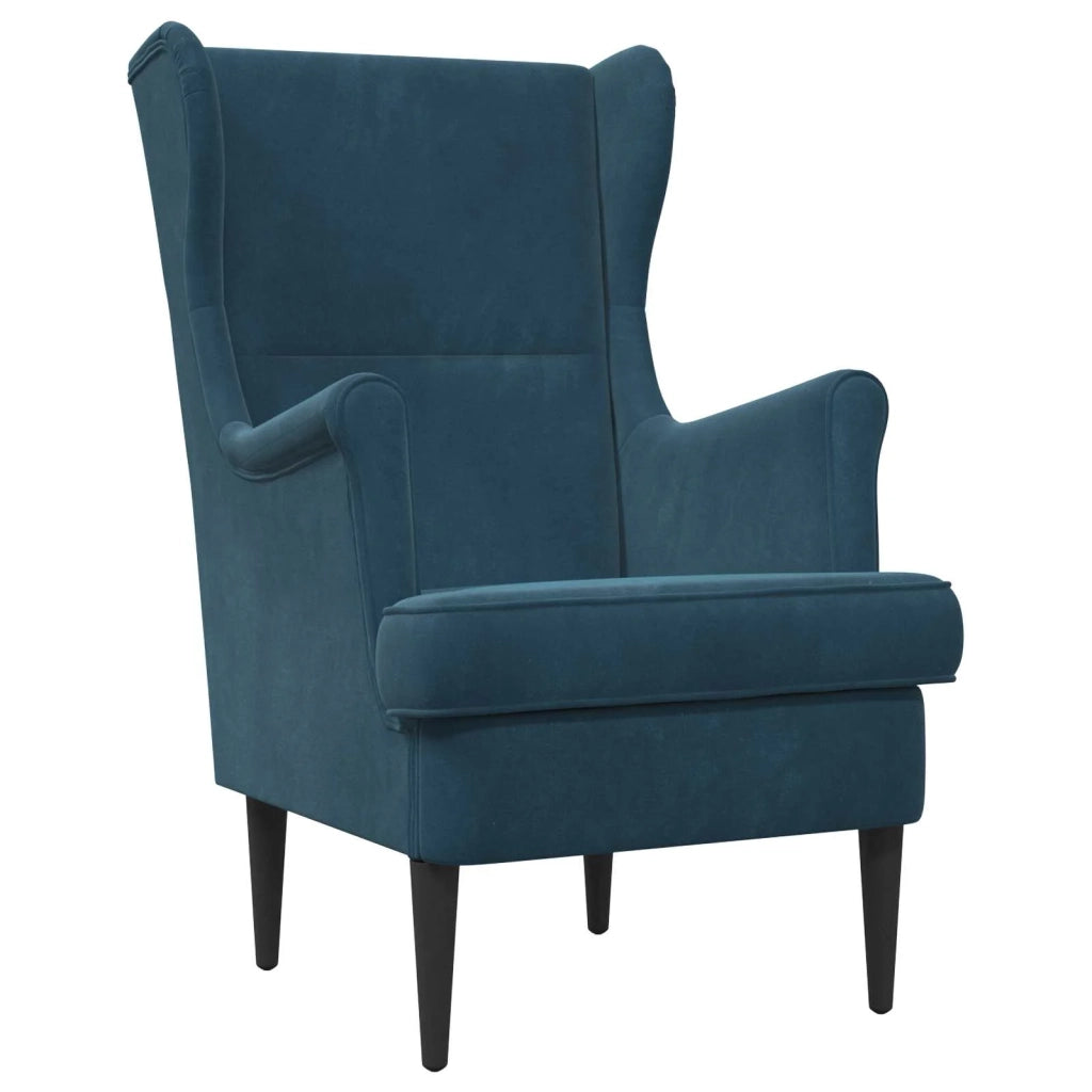 Poltrona-Divano Sedia Blu Velluto 880844