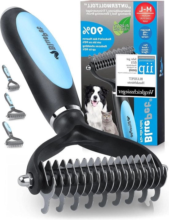 Spazzola per cani lungo pelo - Onderwolkam per rimuovere la spuma - Effetto massaggiante e protezione capelli