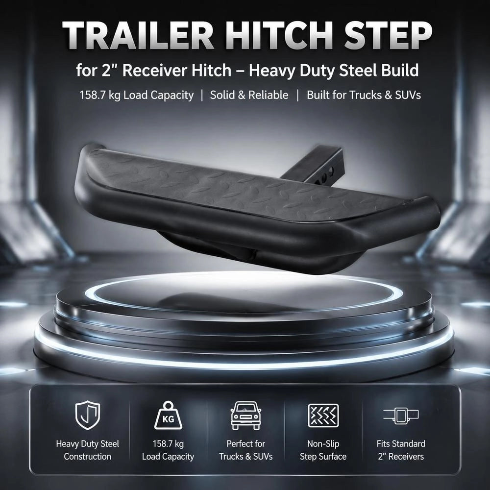 Towbar Step For 50.8 Mm Receivers, Truck-type Steel Towbar With A 158.7 Kg Load Capacity, Tailgate Towbar Step, Towbar Steps For Pickup Trucks And SUVs