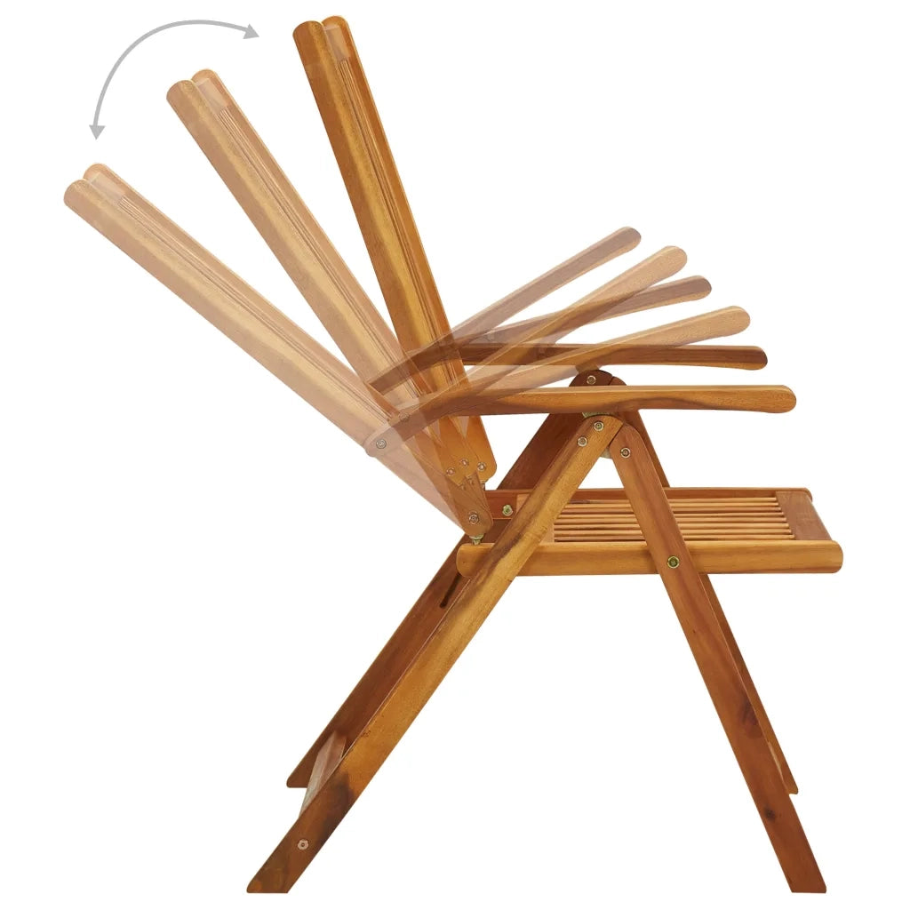Sedie da Giardino Pieghevoli 6 pz con Cuscini Massello Acacia 3064123