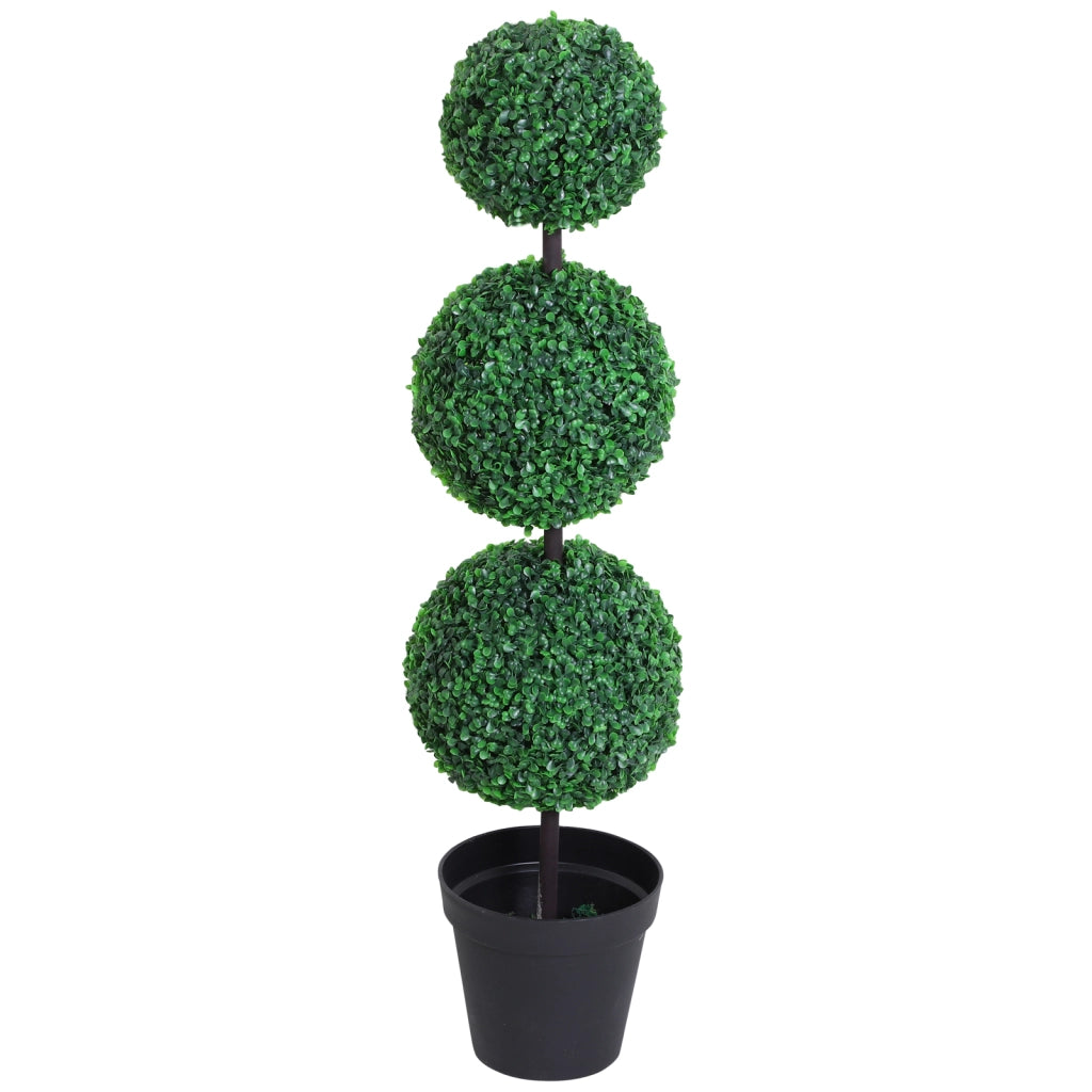 Buis Artificiale Topiaria a Sfera ¨C Minimal ¨C Verde 30x112 cm