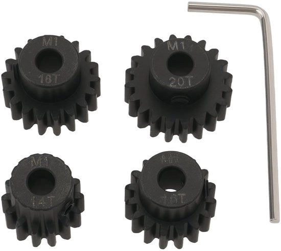 Set di Viti 4 pezzi - 14T/16T/18T/20T Rapporti di Riduzione - Acciaio - Compatibile con Arrma Senton/Kraton 6S - Facile da Installare - Alta Durata - Set di Rapporti di Riduzione