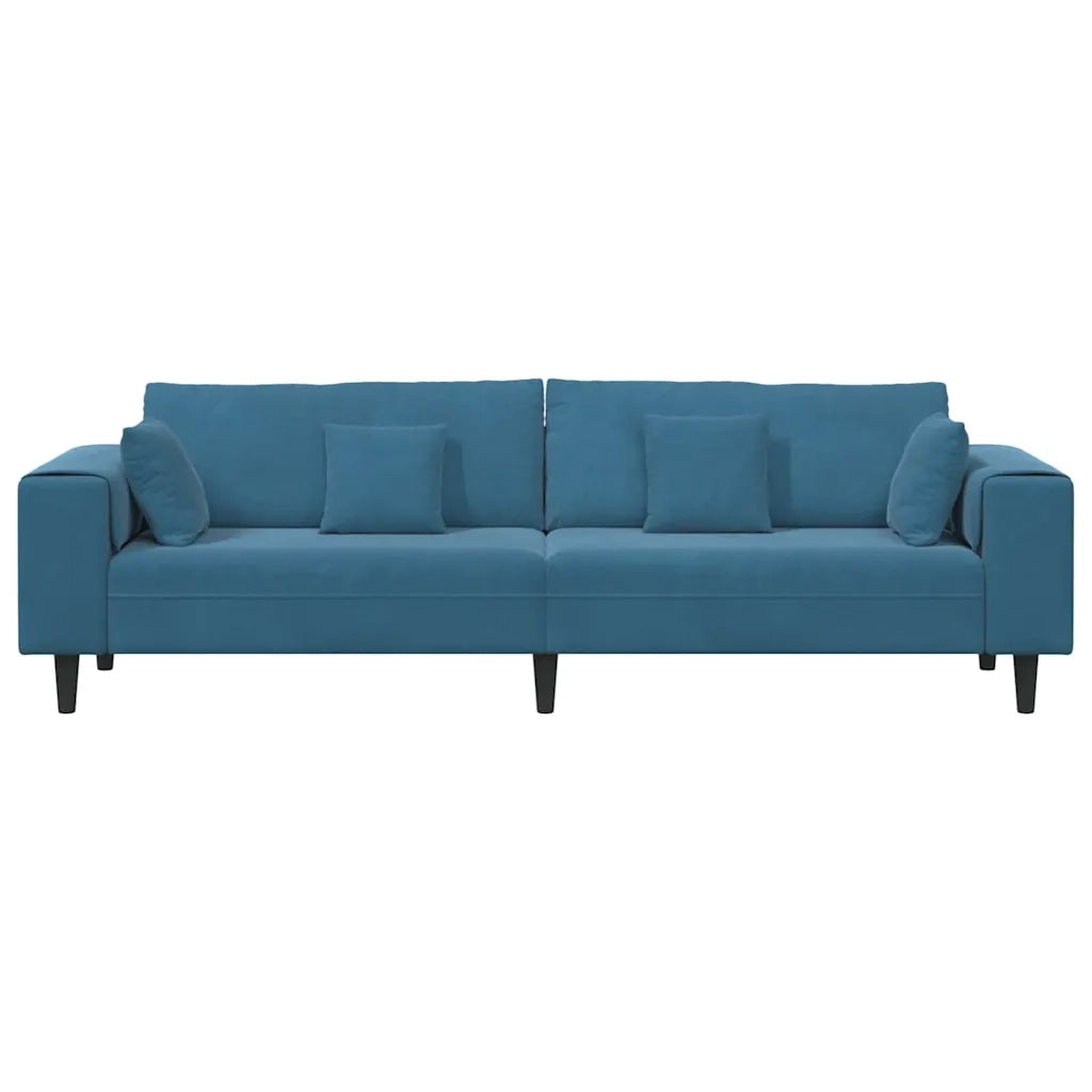 Divano Blu 250 x 77 x 76 cm Velluto 3335152
