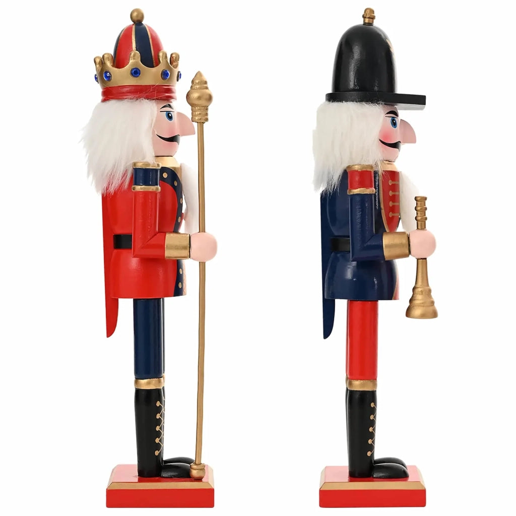 Schiaccianoci di Natale TURKU 2 pz Rosso e Nero 30 cm 42050864
