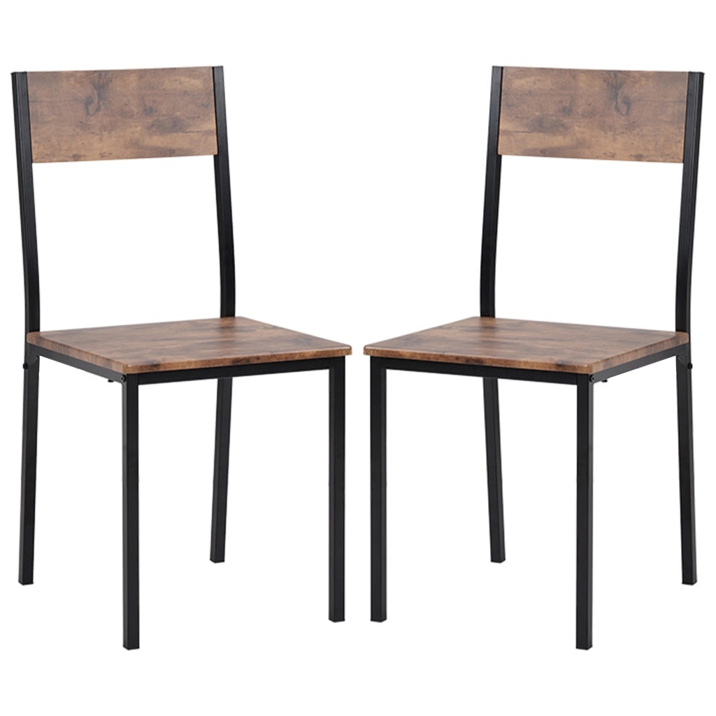 SET PRANZO 70x70x75 cm Marrone in metallo Set da 3 pezzi