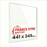 441 x 349 x 4 mm - Vetro per stufa a legna - vetro camino di ricambio - vetro per caminetto resistente al fuoco - France Vitre