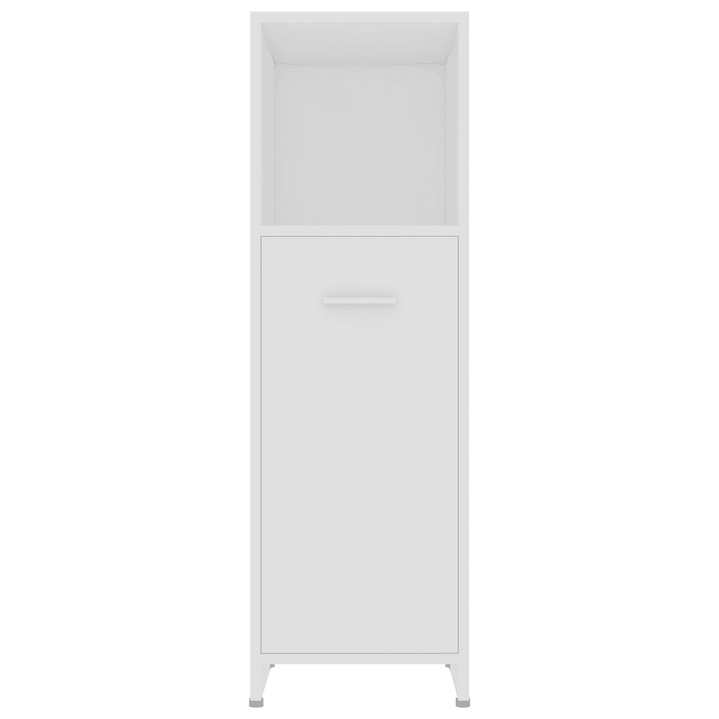 Armadio da Bagno Bianco 30x30x95 cm in Legno Multistrato 802588