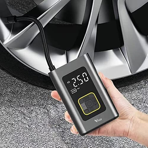 Vigor VMC-SMART Minicompressore a Batteria 60 W 10,3 bar 16 l-min Powerbank Torcia Integrata Ugelli Custodia