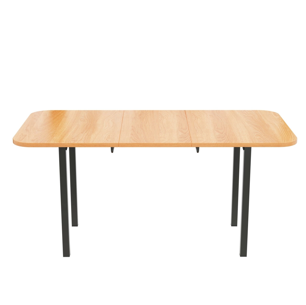Tavolo da pranzo allungabile 120-160 cm in MDF naturale per 4-6 persone