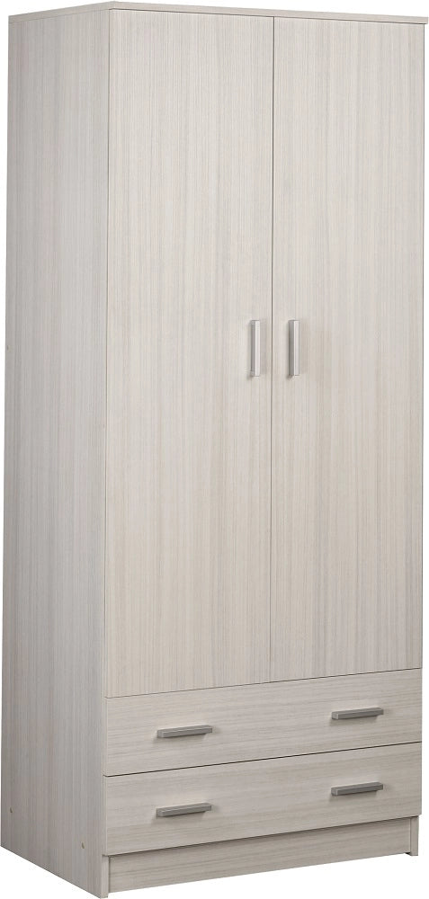 Armadio 2 ante 2 cassetti H182 L77 P52 Cm colore Eucalipto 456k Sarmog