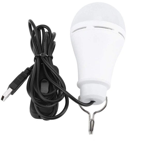 Lampada LED USB Oplaadbaar per Cavo - Lampada da Appoggio per Camping - 340 Lumen - Illuminazione di Emergenza - Angolo di Irradiazione 120 Gradi - Adatto per Garage e Pesca...