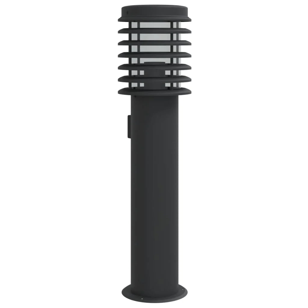 Lampada da terra per esterni con portalampada da 60 cm acciaio inox nero 02_0042530