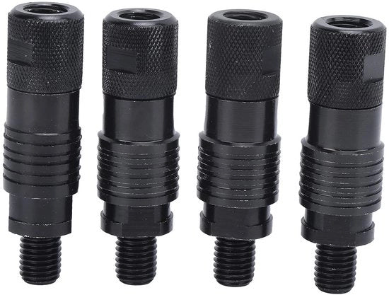 Connettore di rilascio rapido in alluminio - set da 4 pezzi - allarme e sostegni per pescatori - accessori da pesca - alta qualità - facile da installare - adatto per pescatori.