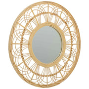 Specchio in rattan e bambù marrone d55,5x2h