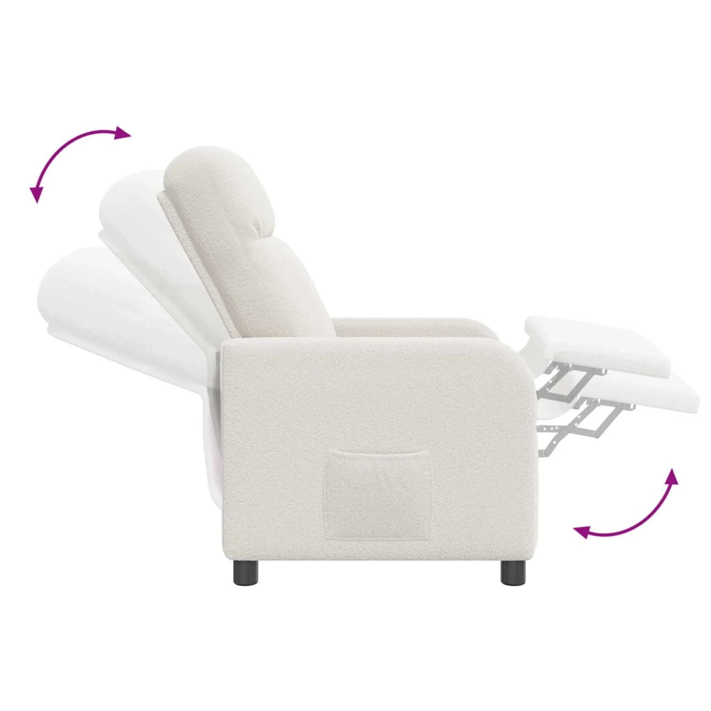 Poltrona Massaggiante Crema Bouclé 42034952