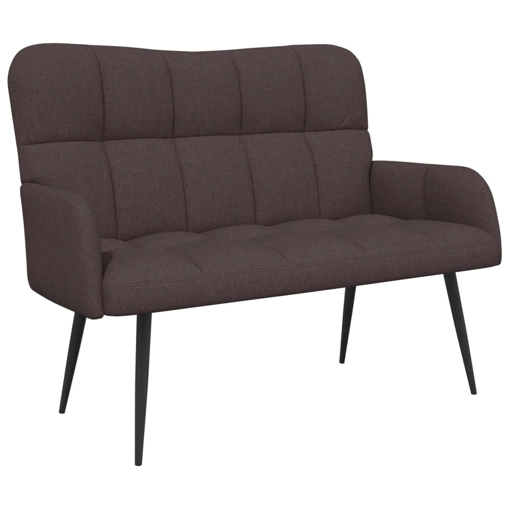 Sofa a Due Posti Marrone Scuro 115 x 61 x 87 cm Tessuto 42028933
