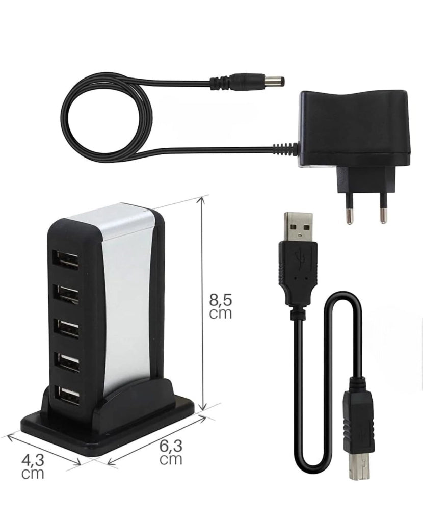 Hub USB 2.0 Splitter USB a 7 Porte Per Computer Desktop Notebook Tablet KOS-9019
