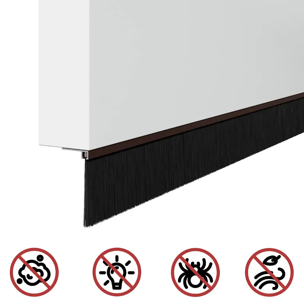 Spazzole per porte autoadesive 12 pz Marrone 100 cm CFW6934895