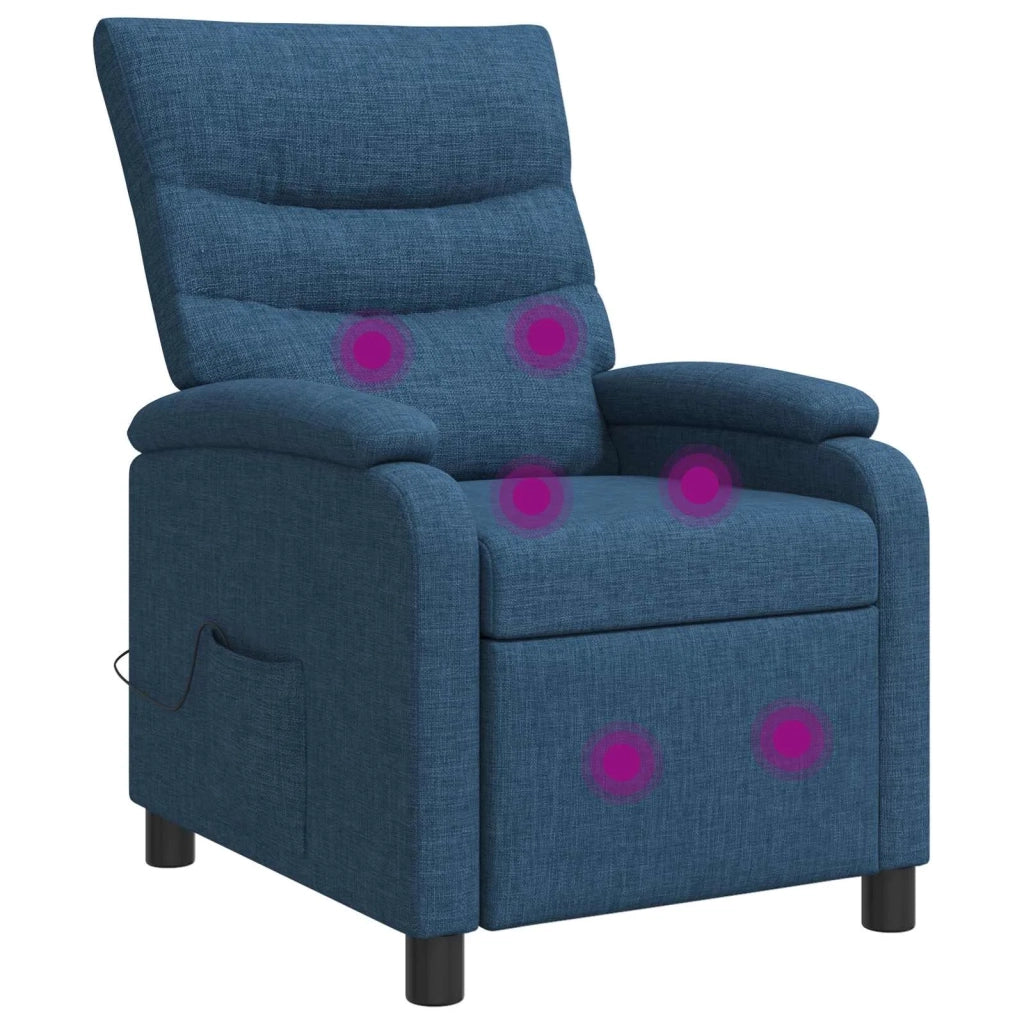 Divano Sedia-Poltrona Massaggiante Blu Tessuto 954313