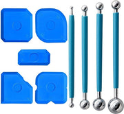 Set di utensili per rimozione silicone - 9 pezzi professionale con sigillante e tirante metallico a pallina