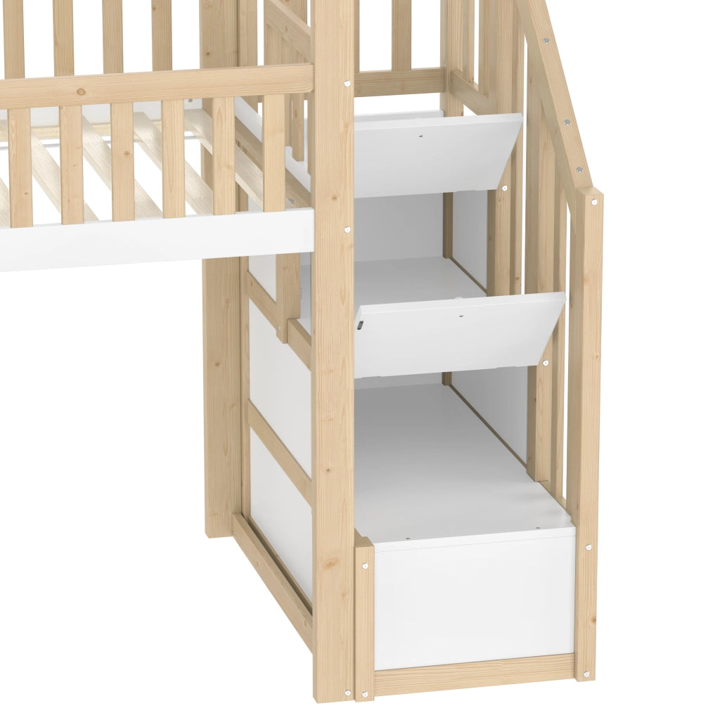 Letto a soppalco 90 ¡Á 200 cm con scrivania; 4 cassetti; LED; presa USB e Type-C; metallo e MDF nero