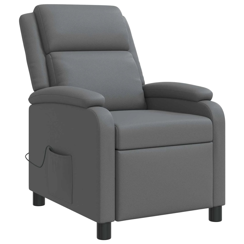 Divano Sedia-Poltrona Massaggiante Grigio Similpelle 882052