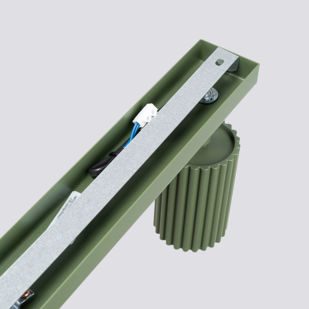 Lampada da soffitto KARBON 6L verde oliva