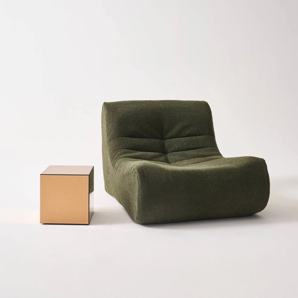 Tavolo cubico a specchio, 30cm, ambre