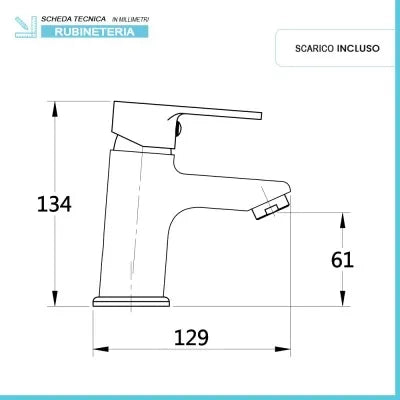 Set miscelatori lavabo e bidet cromati con piletta automatica Prima