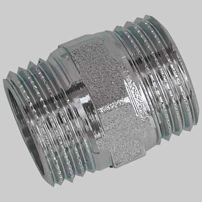 NIPLES OTTONE CROMATO  3/8 x 3/8     MADE IN ITALY