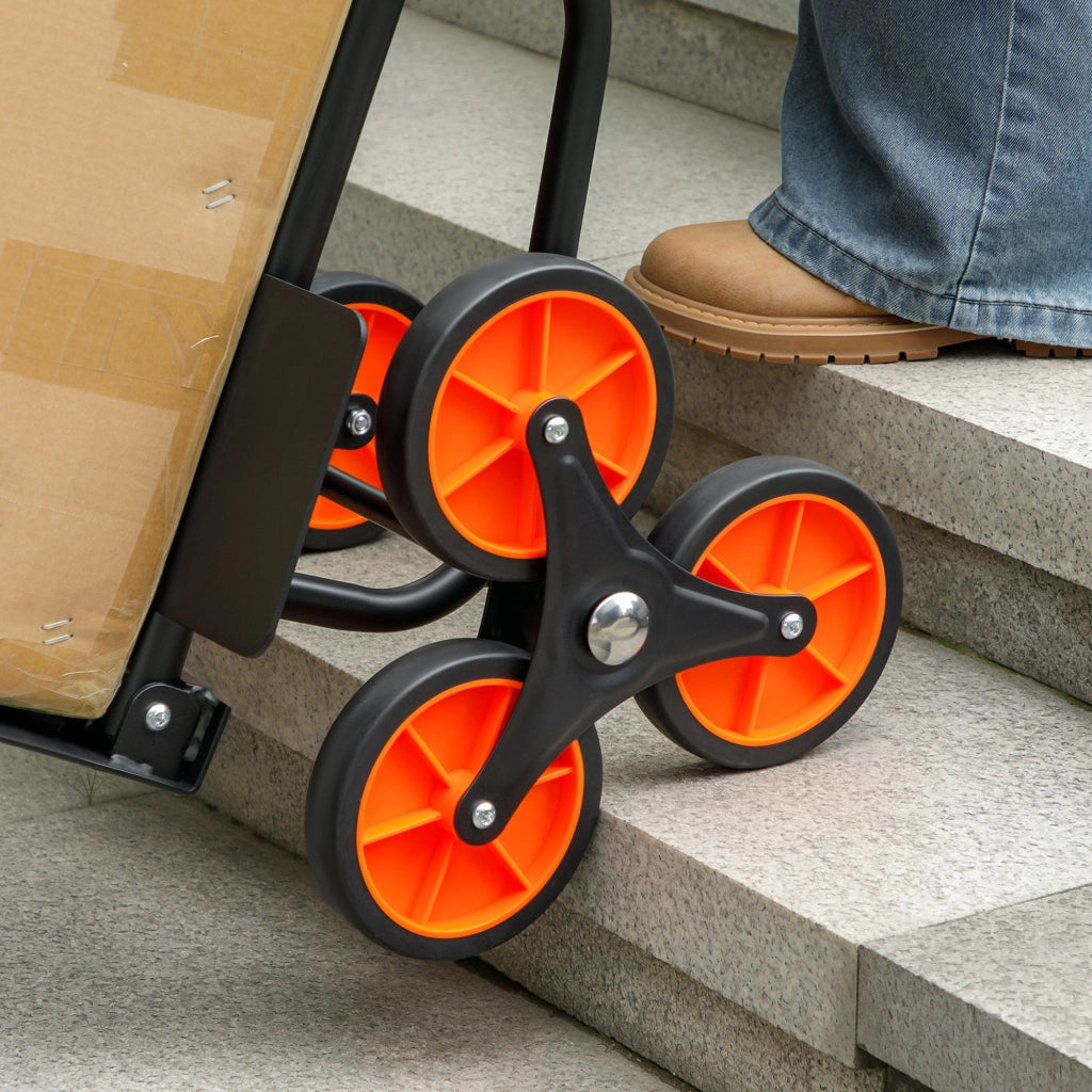 Carrello a 6 Ruote Pieghevole ¨C Minimal ¨C Arancione, Acciaio, 44x67x106.5cm