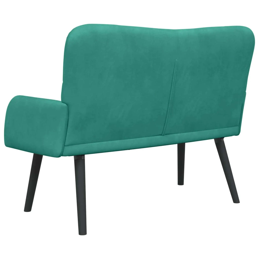 Sofa a Due Posti Turchese 115 x 61 x 87 cm Velluto 42028949