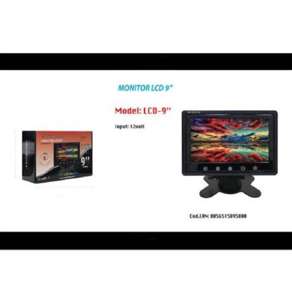 Trade Shop - Monitor Per Videosorveglianza Telecamera Auto Lcd 9 Pollici 12v Maxtech Lcd-9" -
