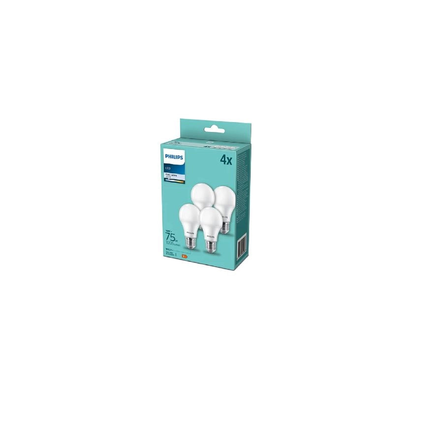 LAMPADINA LED GOCCIA 75W E27 4000K BOX 4 PZ