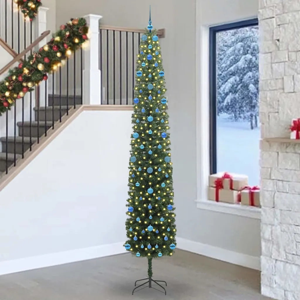 Albero di Natale | Decorazioni natalizie artificiale con 300 LED Verde 270 cm