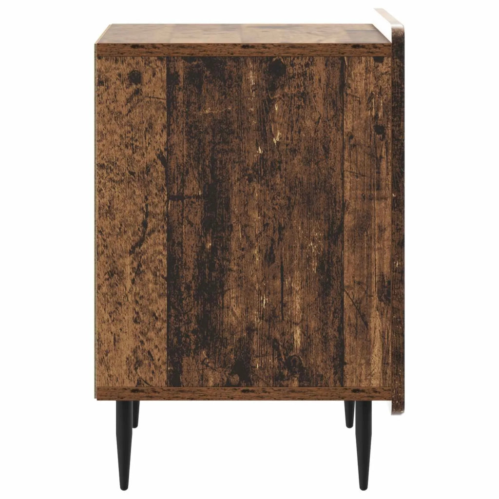 Set di 2 Comodini | Armadio da Notte | Mobiletto da notte Legno antico 43 x 34,5 x 52 cm