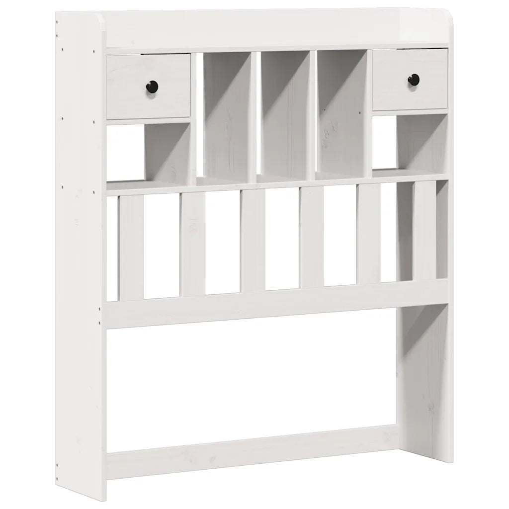 Letto Libreria senza Materasso Bianco 90x190 cm Massello Pino 3322679