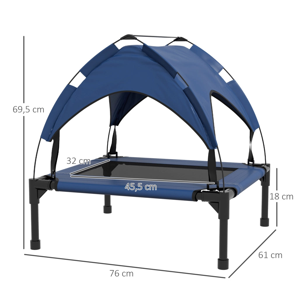 Cuccia per Cane con Tetto ¨C zephmum ¨C 76x61x69.5 cm Blu Scuro