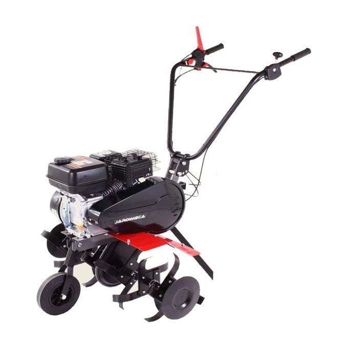 JARDIMECA E210 Motozappa 6,5 Hp 4T Ecomax con Motore 212 cc Frese da 32 cm Larghezza Lavoro Regolabile 30-80 cm Cambio Monomarcia con Retromarcia colore Nero